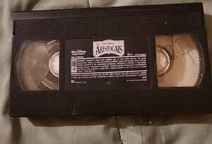 Disney The Aristocats Black VHS Cassette